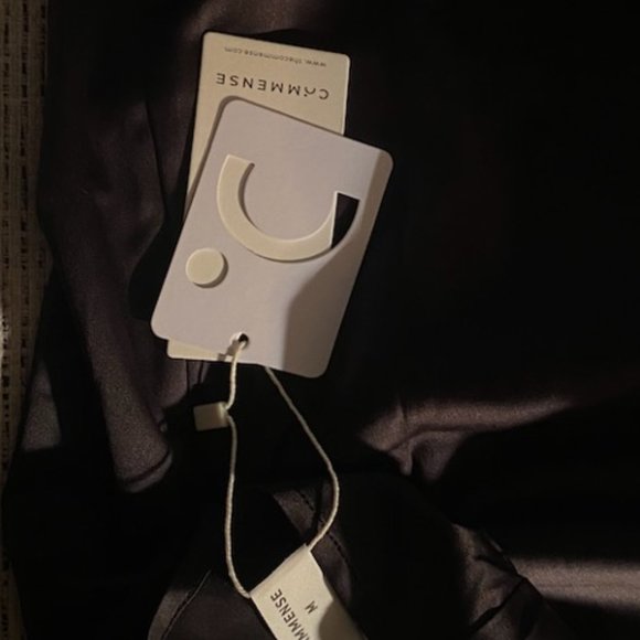 Satin Mock Neck Tie Back Short / Mini Dress - Picture 4 of 7